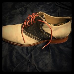 Custom Blue Suede Cole Haan with alligator skin